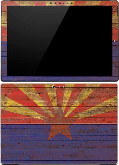 Arizona Flag Dark Wood Surface Pro (2017) Skin